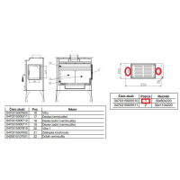 Náhradní díl pro HAAS+SOHN - ARKTIC,černá,kování Au- Cihla (šamot) 30x80x220