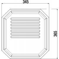 Náhradní díl pro HAAS+SOHN - BERGAMO vým.- Rošt Bergamo 25x345x365 / antracit