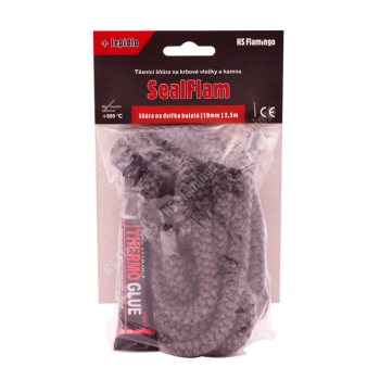 Těsnící šňůra na dvířka kulatá + lepidlo (10 mm) 2,5 m