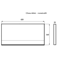 Náhradní díl pro HAAS+SOHN - VAASA IV, stř. dv.- clona dolní LACFIRE - 25x160x420