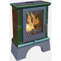 Krbová kamna Thorma Landshut olivově zelená keramika