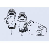 KORADO RADIK připojovací armatura přímá - chormovaná