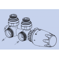 KORADO RADIK připojovací armatura rohová - chromovaná