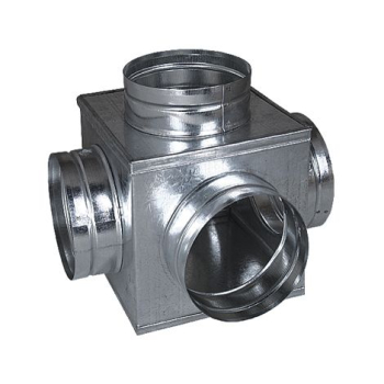 Rozbočovací skříňka 150/4x125 mm (krychle), pozink