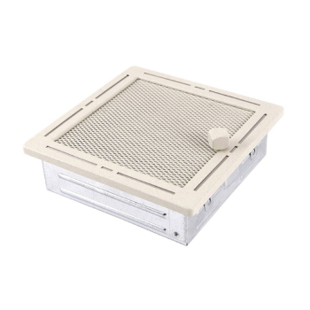 Krbová mřížka 16x16 cm, PREMIUM TREND krémový brokát s žaluzií