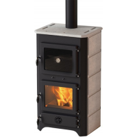 MBS - kamna SD THERMO VULKAN PLUS ČERNÁ + MASTEK KOMPLET S TROUBOU