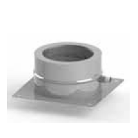 Základová deska s bočním odtokem kondenzátu pro montáž na sokl KS406 300 mm (síla plechu 1,0 mm + izolace 32 mm)