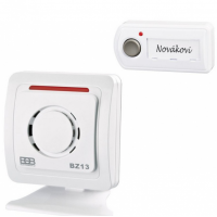 Bezdrátový bateriový zvonek 1 × vysílač - tlačítko, 1 × přijímač BZ13