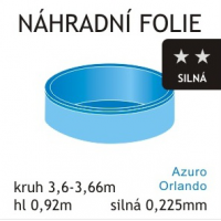 Náhradní fólie pro kruhové bazény orlando - modrá 3,6m - 3,66 x 0,92m