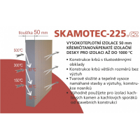 Izolační deska - Skamotec 225 - síla 50 - rozměr 1000x610x50 mm