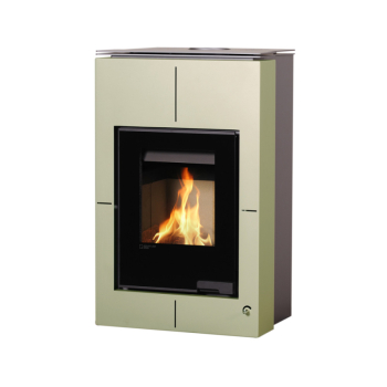 Krbová kamna AQUAFLAM VARIO ® SAPORO 11kW olivová (teplovzdušná verze)