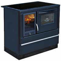 Sporák na tuhá paliva Thorma OKONOM 85 FIKO Excellent černý pravý se sklokeramickou deskou