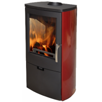 Krbová kamna Thorma Falun II  AQUA s výměníkem černá - vínovo červený - bordó