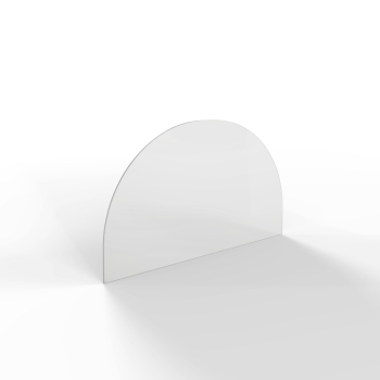 Sklo pod kamna - FLAMINGO Oblouk 700x450 mm / R350 / 6 mm