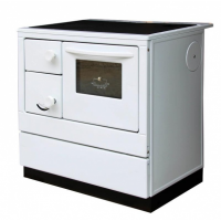 Sporák na tuhá paliva Thorma OKONOM 85 De Luxe AQUA s výměníkem pravý bílá