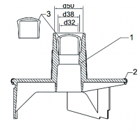 Kontrolní kotouč podlahového sání pro skimmer VS30