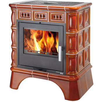 HAAS+SOHN - MATERA s výměníkem - černá, kachle medovník