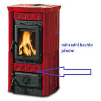 La Nordica - náhradní kachle přední - GAIA bordo