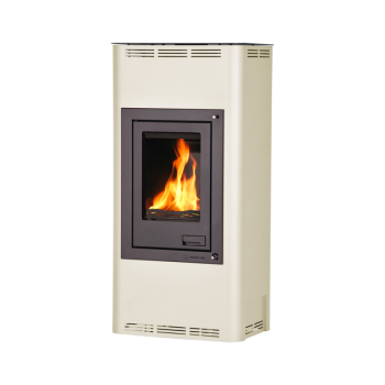 Krbová kamna AQUAFLAM ® 7 s výměníkem - krémová, základní regulace