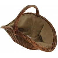 Koš na dřevo VIOLÍK proutěný s tkaninou