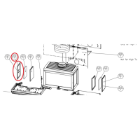 Jotul - litinová deska, boční levá, černý lak pro F 620