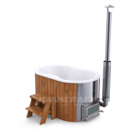 HOT TUB OVAL 160x100 akrylát - vestavěná kamna (THERMOWOOD)