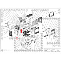 Jotul - náhradní vnitřní litinový díl do topeniště - levý - pro F 400 ECO