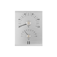 RENTO Teploměr a vlhkoměr AL - přírodní