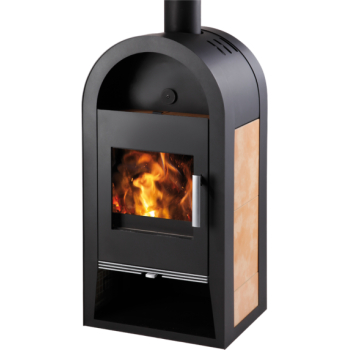 HAAS+SOHN - NIVALA s výměníkem - barva černá, béžová dlažba, zlaté kování