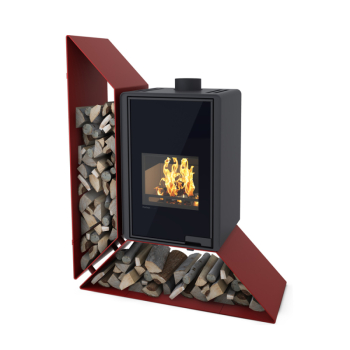 Krbová kamna FLAMINGO DELUXE ® KAMPA levá, červená