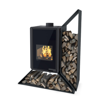 Krbová kamna FLAMINGO DELUXE ® KAMPA pravá, černá
