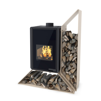 Krbová kamna FLAMINGO DELUXE ® KAMPA pravá, krémová