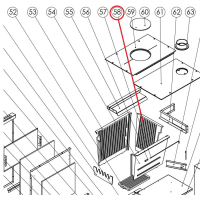 MBS -  náhradní litinový díl do topeniště - zadní díl -  STRONG - G00142