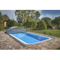 ALBIXON - bazénové zastřešení - KLASIK S - Antracit DB 703 - 3Z01-09-002D