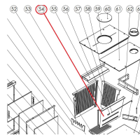 MBS -  náhradní litinový díl do topeniště - pravý boční díl -  STRONG - G00141
