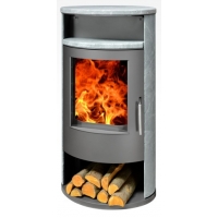 ABX ISLAND 7 AQUA s teplovodním výměníkem - mastek (černý plech) vč. Horní desky