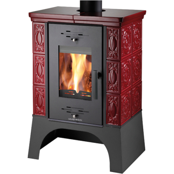 EMPOLI, kachle bordeaux, podstavec černý