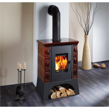 EMPOLI AL II s vým.+vychl. smyčka, kachle hnědá, podstavec černý