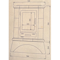 ABX - náhradní sklo pro kamna ALASKA