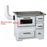 MBX - sklo do dvířek trouby SD 7N NEW LINE, 150x360mm,  I00104 _ 112251