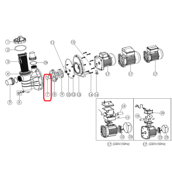 Těsnění krytu oběžného kola