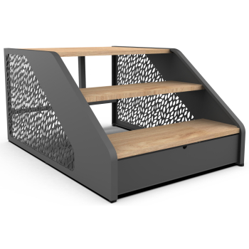 Schůdky Poolex Wood - hnědá