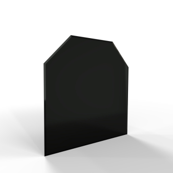Sklo pod kamna - FLAMINGO Šestihran 1000x1000 mm, černé, fazeta / 6 mm