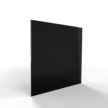 Sklo pod kamna - FLAMINGO Čtverec 1000x1000 mm, černé, fazeta / 6 mm