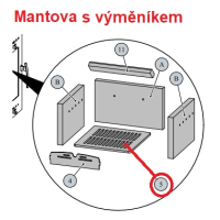 Náhradní díl pro HAAS+SOHN - MANTOVA s vým., rošt plechový 10x325x325 mm/černá