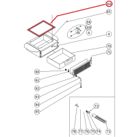Jotul - těsnění mezi popelník a kamna F 3 CB