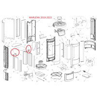 La Nordica - držák - ocelový profil deflektoru pro kamna Liu, Marlena