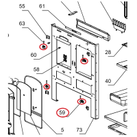 La Nordica - Chromovaný pant dvířek Regina, Rosa, Rosetta, Isetta