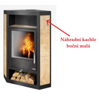 ABX - náhradní kachle boční malá pro kamna LAHTI