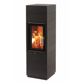 Krbová kamna teplovzdušná Leda Corna - černý lak
